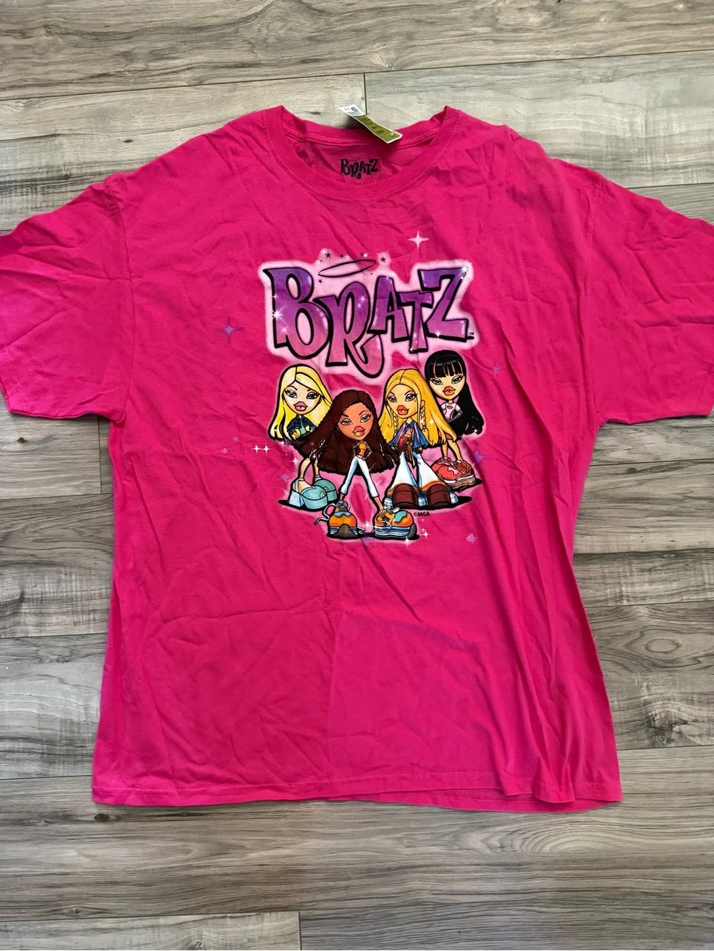 Women’s BRATZ Graphic Tee short sleeve Hot Pink Top XL NWT